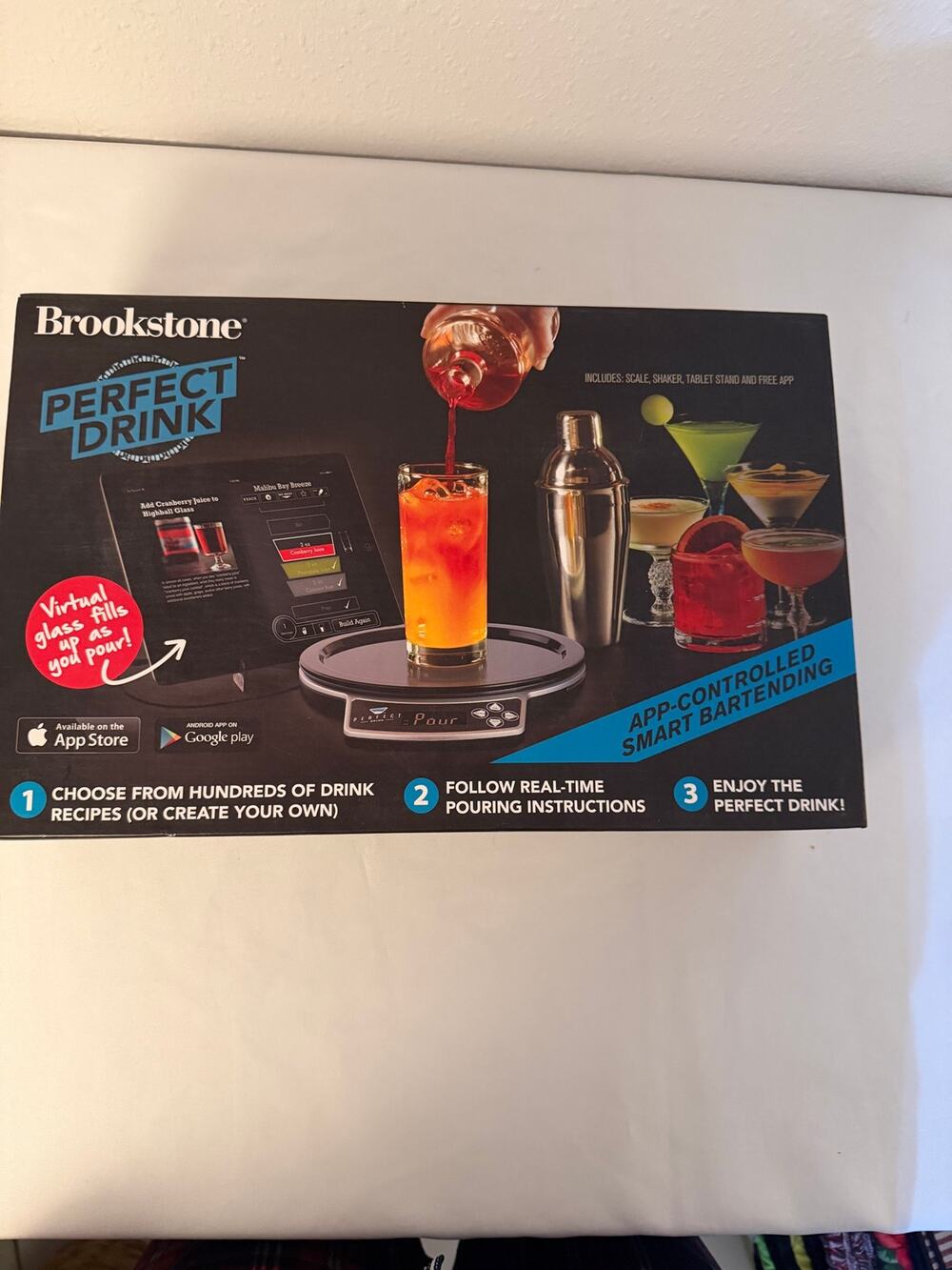Brookstone Perfect Drink Smart Bartending Cocktail Scale Complete Unused
